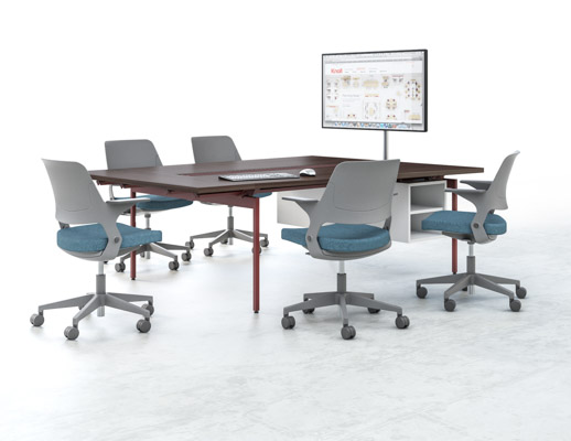 antenna workspaces big table media enclave video display hybrid meeting