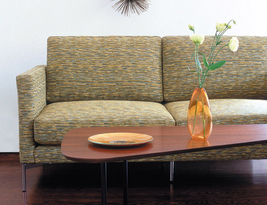 Divina Settee in Topography KnollTextiles upholstery