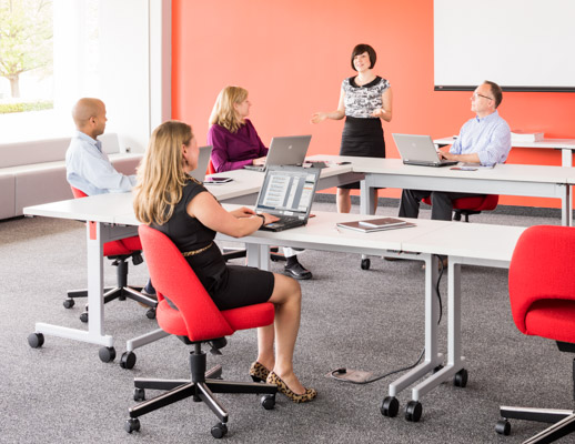 stacking base C leg training table ganging 