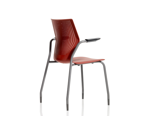 MultiGeneration by Knoll grey Stacking Chair