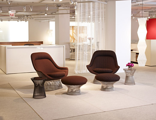 Warren Platner Easy Chair and Ottoman