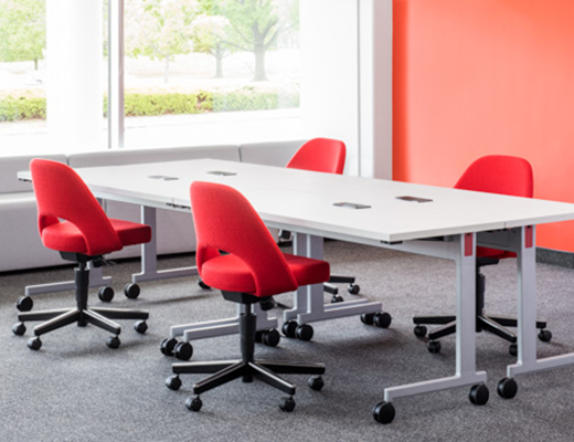 stacking base C leg training table ganging 