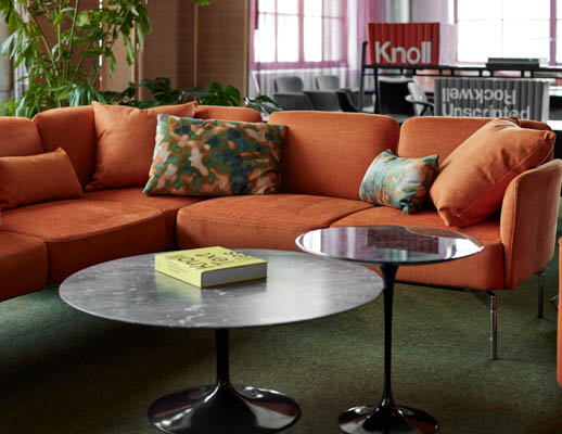 Design Days 2021 pixel lounge saarinen side table lounge knoll at fulton market