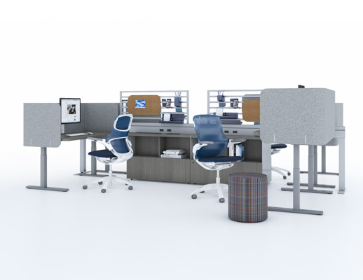 antenna workspaces power beam height adjustable tables organization